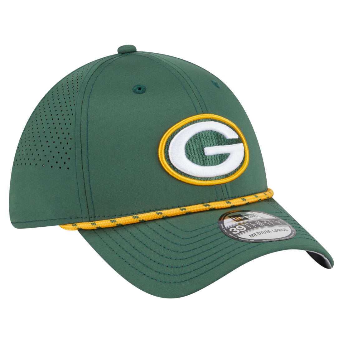 Green Bay Packers New Era Perforated 39THIRTY Flex Hat - Green Hats