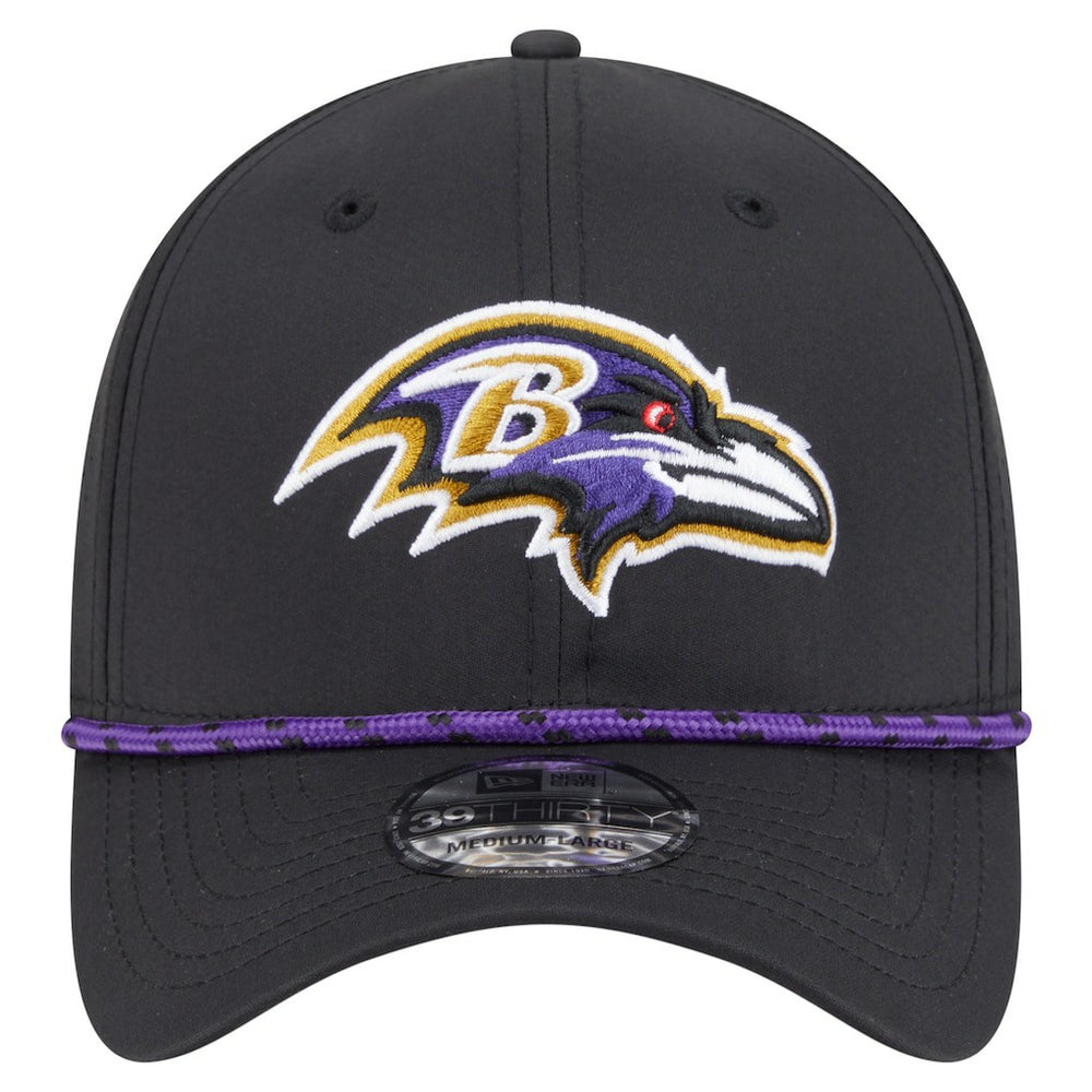 Baltimore Ravens New Era Perforated 39THIRTY Flex Hat - Black Hats