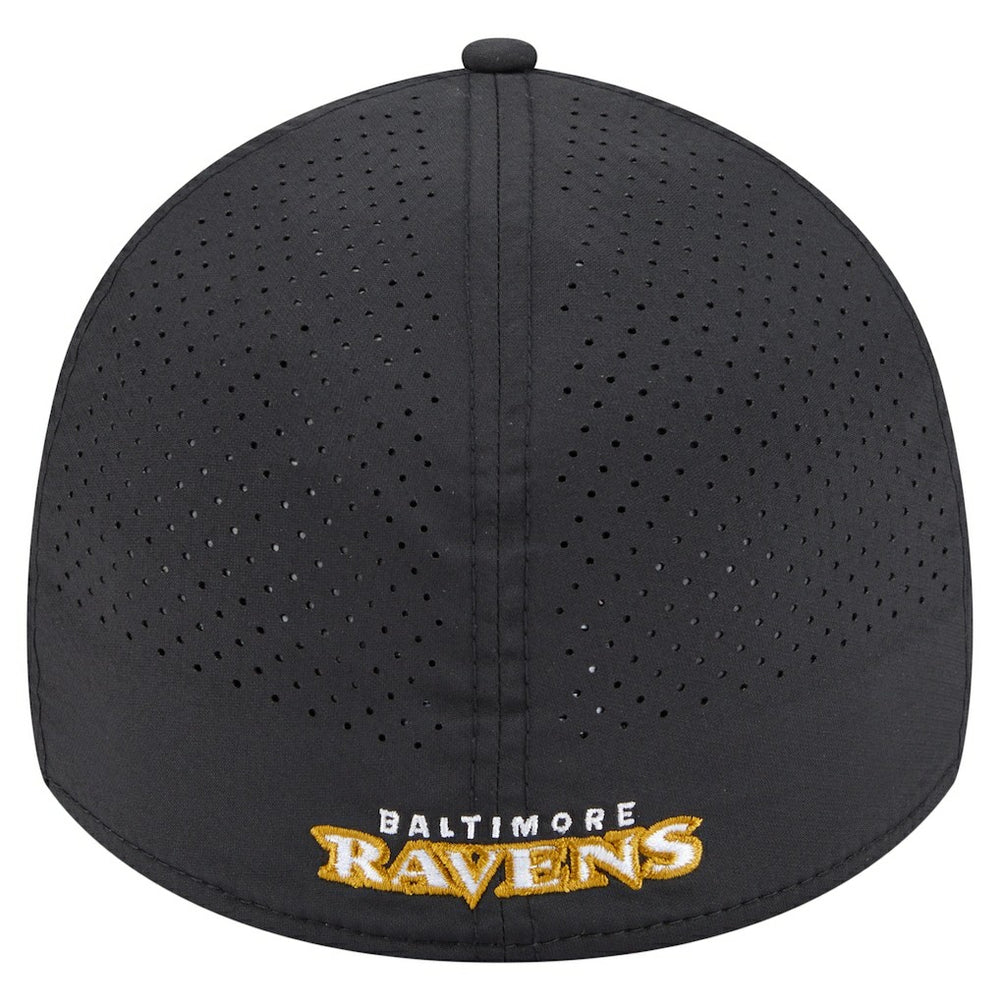 Baltimore Ravens New Era Perforated 39THIRTY Flex Hat - Black Hats
