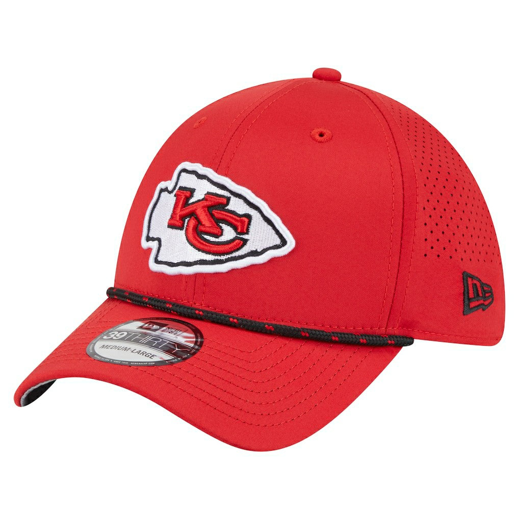 Kansas City Chiefs New Era Perforated 39THIRTY Flex Hat - Red Hats