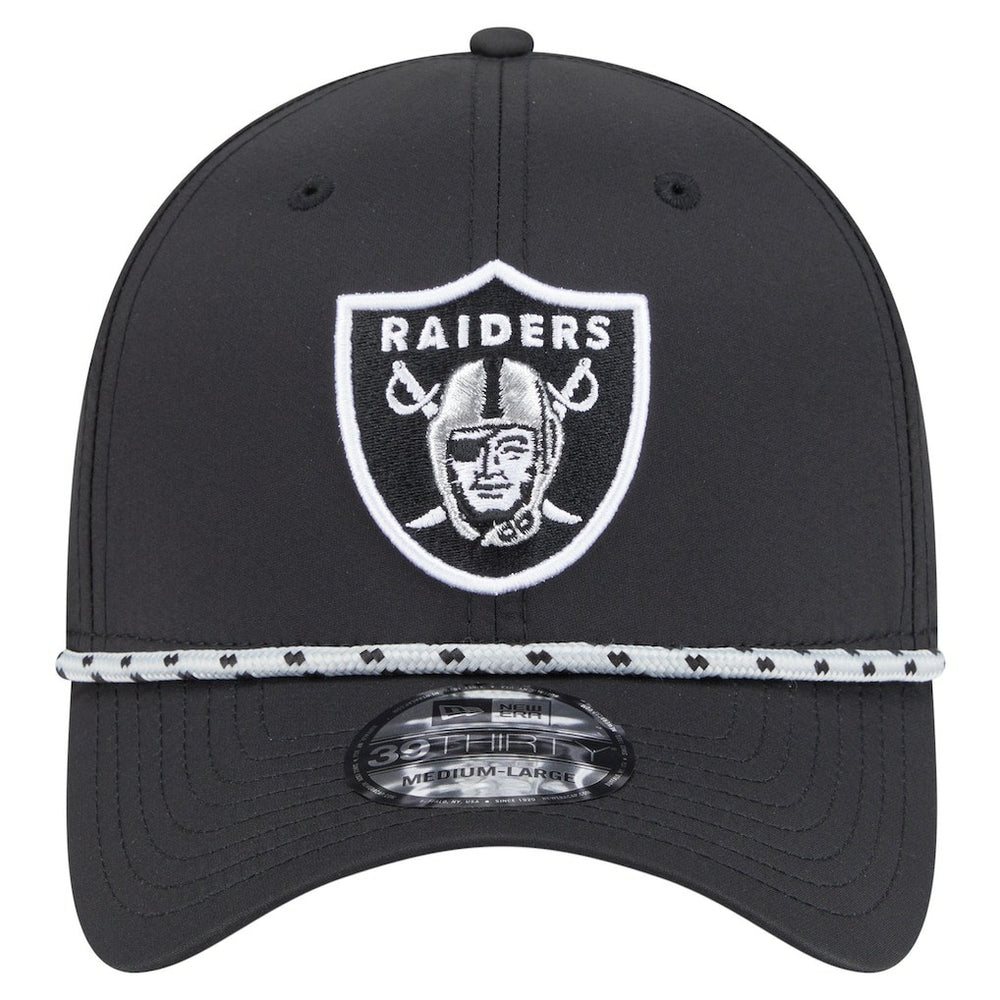 Las Vegas Raiders New Era Perforated 39THIRTY Flex Hat - Black Hats