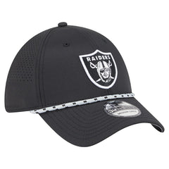 Las Vegas Raiders New Era Perforated 39THIRTY Flex Hat - Black Hats