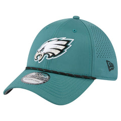 Philadelphia Eagles New Era Perforated 39THIRTY Flex Hat - Midnight Green Hats