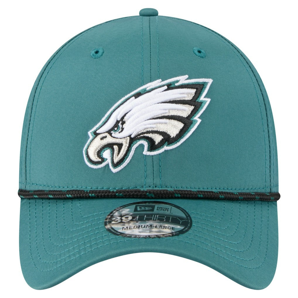 Philadelphia Eagles New Era Perforated 39THIRTY Flex Hat - Midnight Green Hats