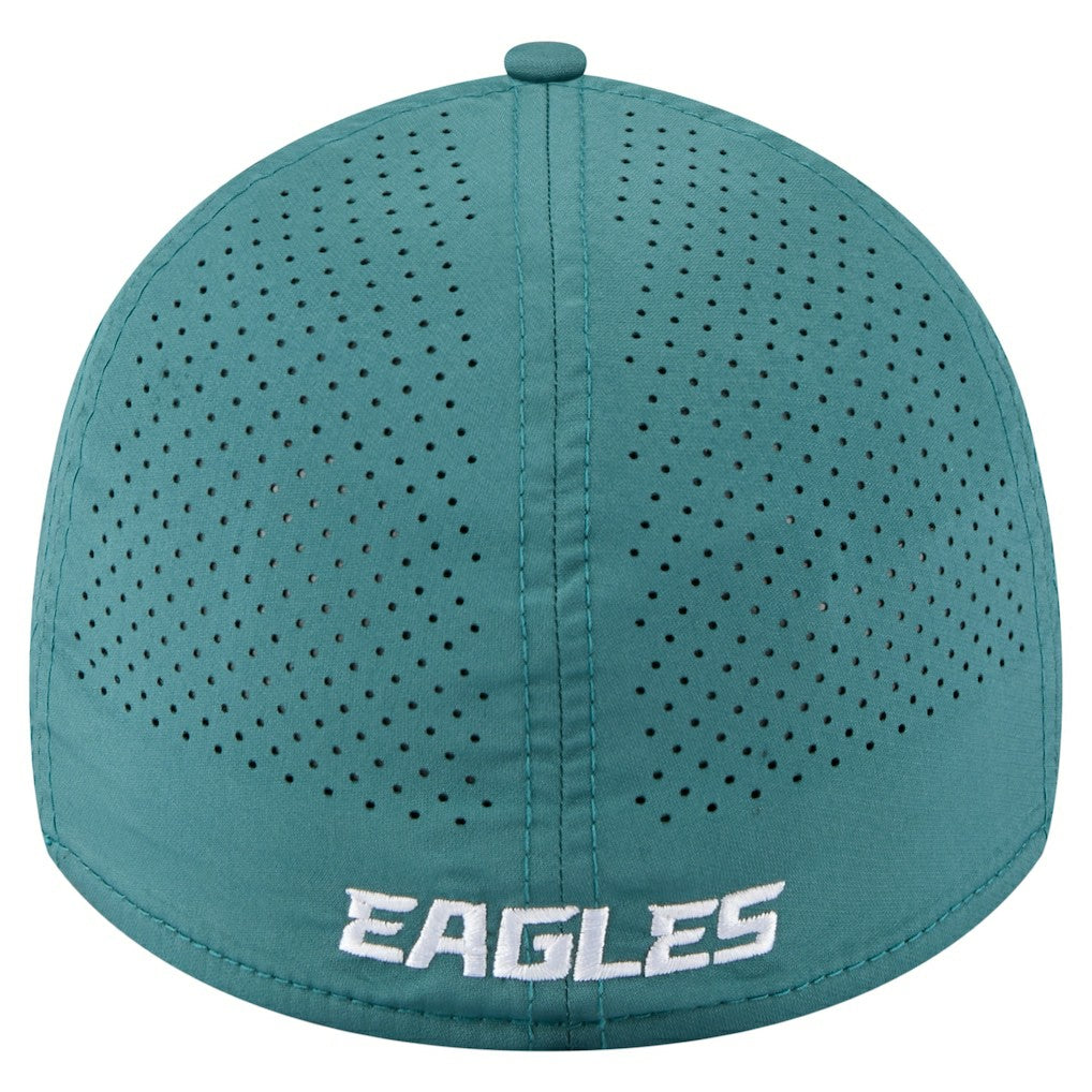 Philadelphia Eagles New Era Perforated 39THIRTY Flex Hat - Midnight Green Hats