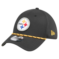 Pittsburgh Steelers New Era Perforated 39THIRTY Flex Hat - Black Hats