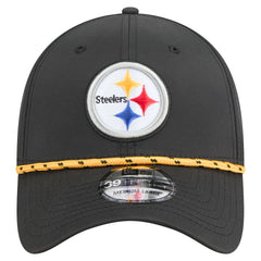 Pittsburgh Steelers New Era Perforated 39THIRTY Flex Hat - Black Hats