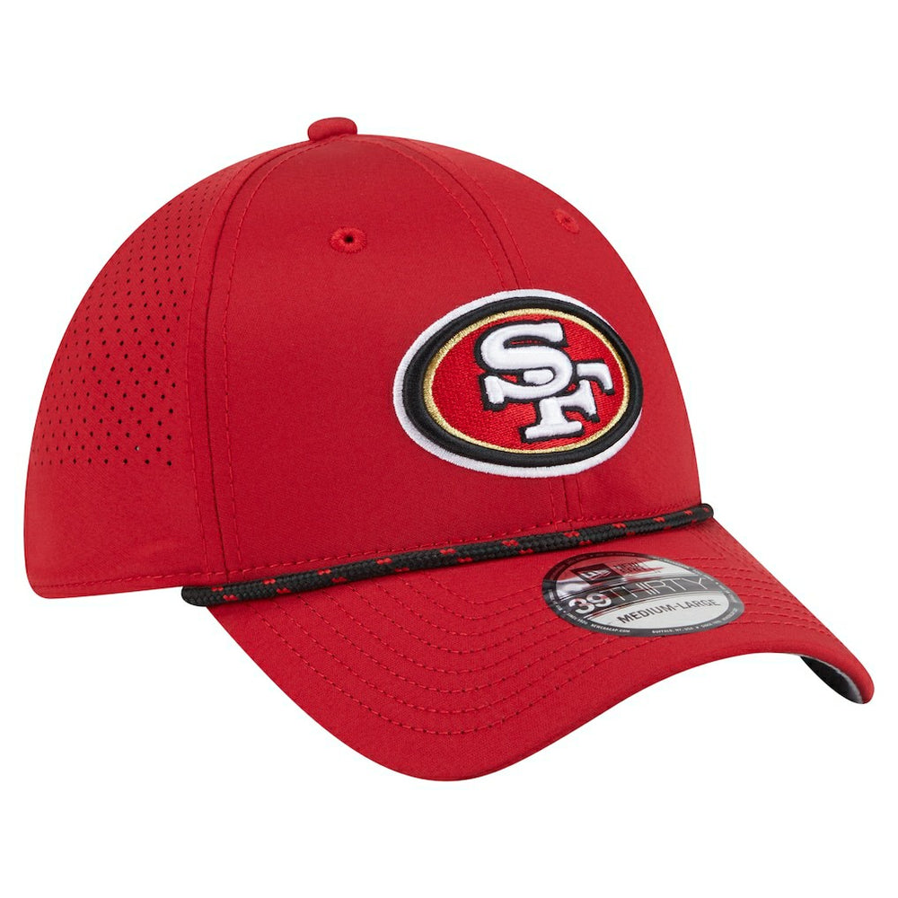San Francisco 49ers New Era Perforated 39THIRTY Flex Hat - Scarlet Hats