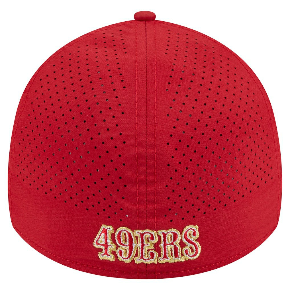 San Francisco 49ers New Era Perforated 39THIRTY Flex Hat - Scarlet Hats