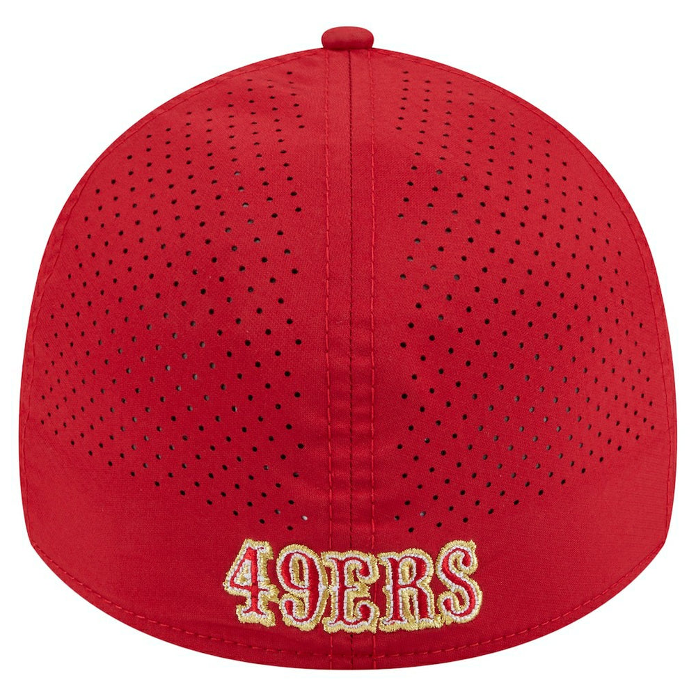 San Francisco 49ers New Era Perforated 39THIRTY Flex Hat - Scarlet Hats