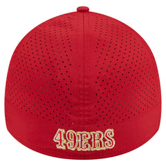 San Francisco 49ers New Era Perforated 39THIRTY Flex Hat - Scarlet Hats