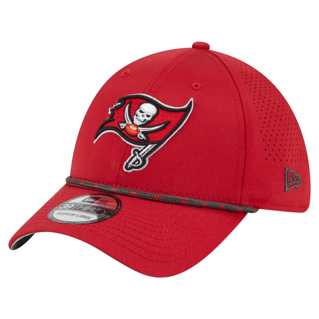 Tampa Bay Buccaneers New Era Perforated 39THIRTY Flex Hat - Red Hats