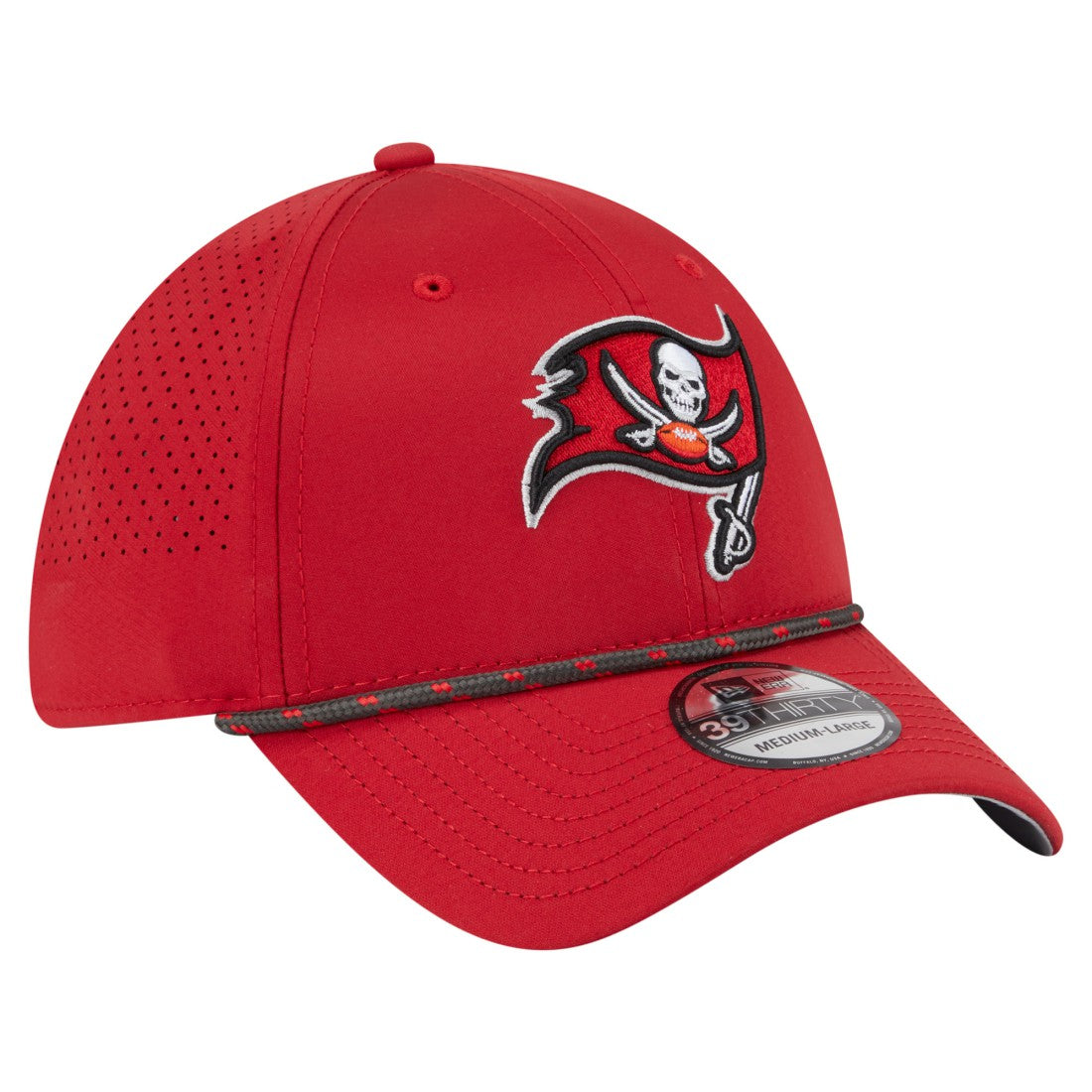 Tampa Bay Buccaneers New Era Perforated 39THIRTY Flex Hat - Red Hats