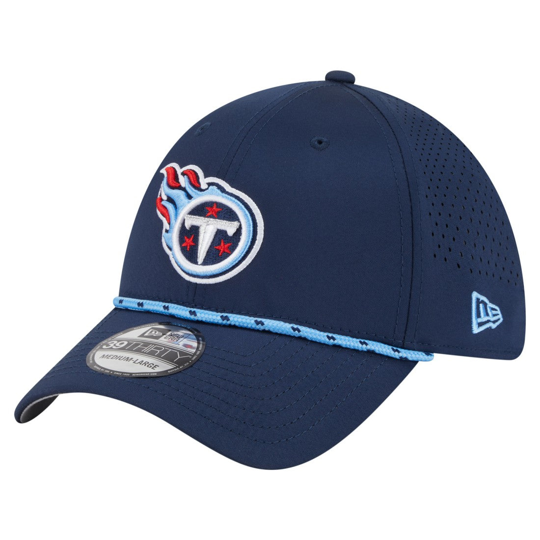 Tennessee Titans New Era Perforated 39THIRTY Flex Hat - Navy Hats