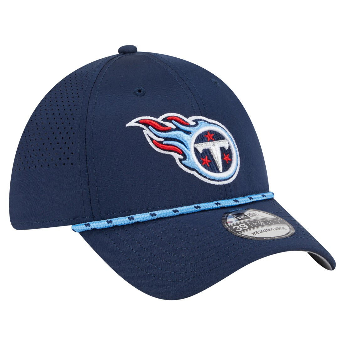Tennessee Titans New Era Perforated 39THIRTY Flex Hat - Navy Hats