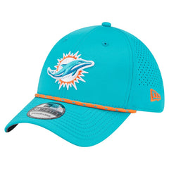 Miami Dolphins New Era Perforated 39THIRTY Flex Hat - Aqua Hats