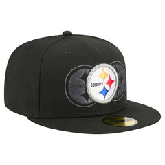 Pittsburgh Steelers New Era Tri-Hit 59FIFTY Fitted Hat - Black Hats