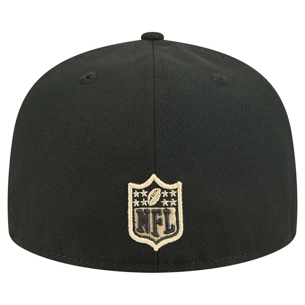 New Orleans Saints New Era Tri-Hit 59FIFTY Fitted Hat - Black Hats