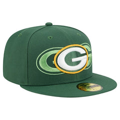 Green Bay Packers New Era Tri-Hit 59FIFTY Fitted Hat - Green Hats