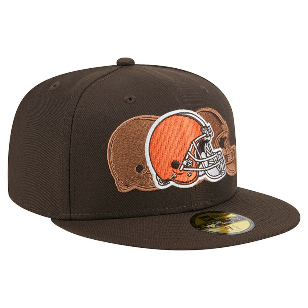 Cleveland Browns New Era Tri-Hit 59FIFTY Fitted Hat - Brown Hats