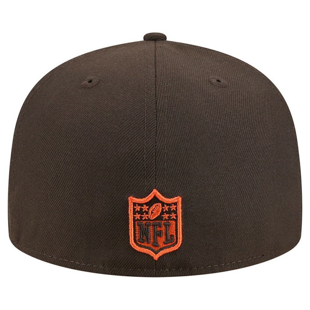 Cleveland Browns New Era Tri-Hit 59FIFTY Fitted Hat - Brown Hats