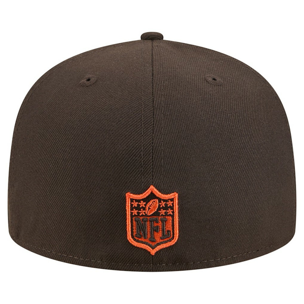Cleveland Browns New Era Tri-Hit 59FIFTY Fitted Hat - Brown Hats