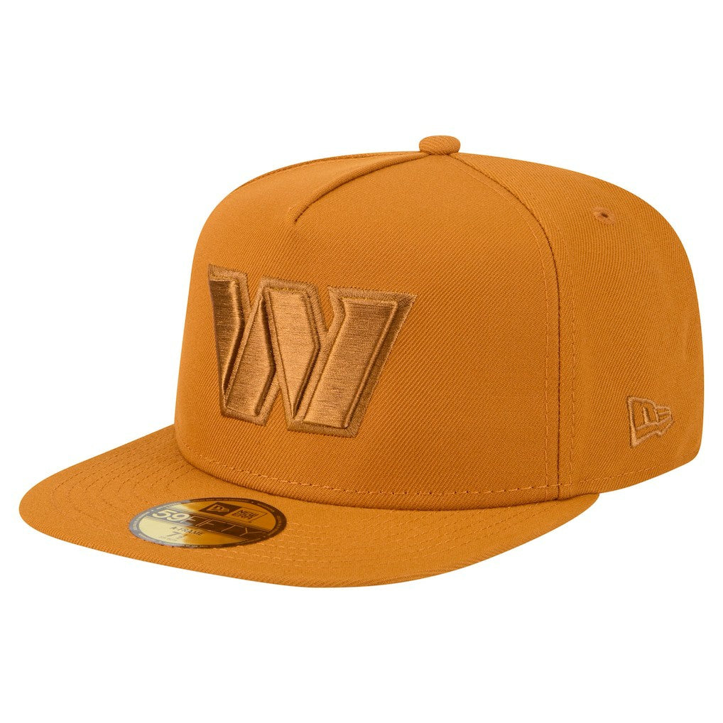 Washington Commanders New Era Color Pack A-Frame 59FIFTY Fitted Hat - Brown Hats