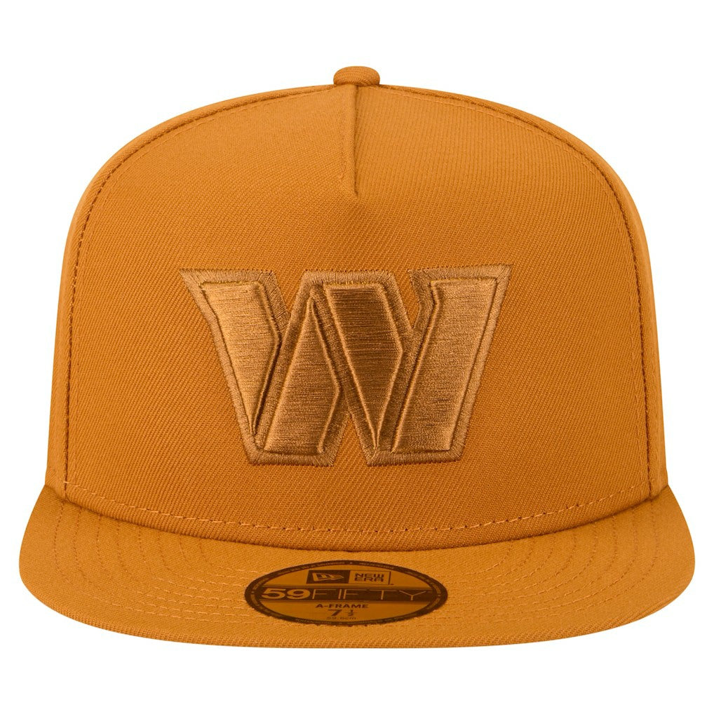 Washington Commanders New Era Color Pack A-Frame 59FIFTY Fitted Hat - Brown Hats
