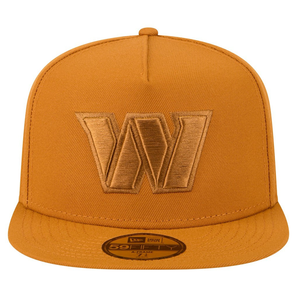 Washington Commanders New Era Color Pack A-Frame 59FIFTY Fitted Hat - Brown Hats