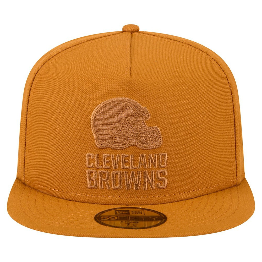 Cleveland Browns New Era Color Pack A-Frame 59FIFTY Fitted Hat - Brown Hats