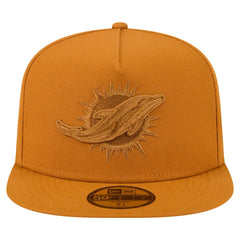 Miami Dolphins New Era Color Pack A-Frame 59FIFTY Fitted Hat - Brown Hats