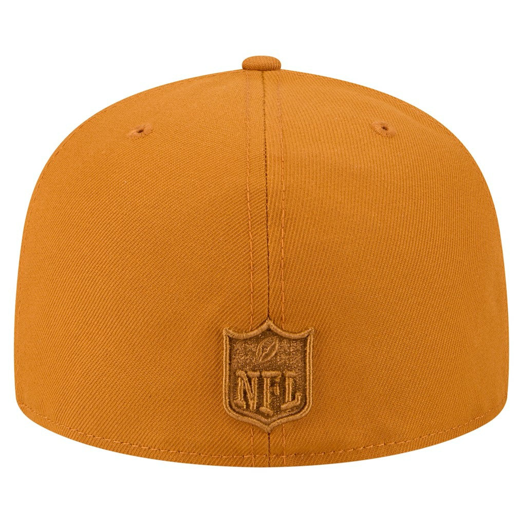 Miami Dolphins New Era Color Pack A-Frame 59FIFTY Fitted Hat - Brown Hats