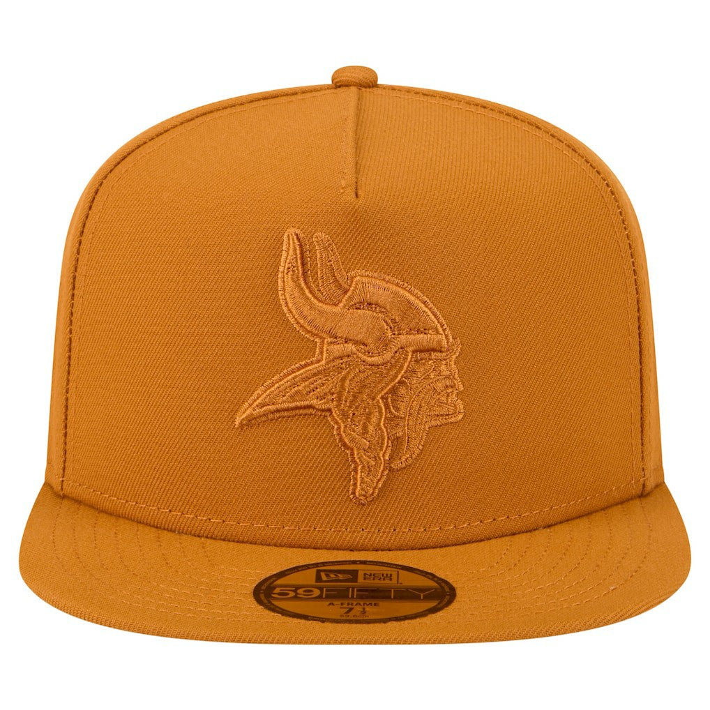 Minnesota Vikings New Era Color Pack A-Frame 59FIFTY Fitted Hat - Brown Hats