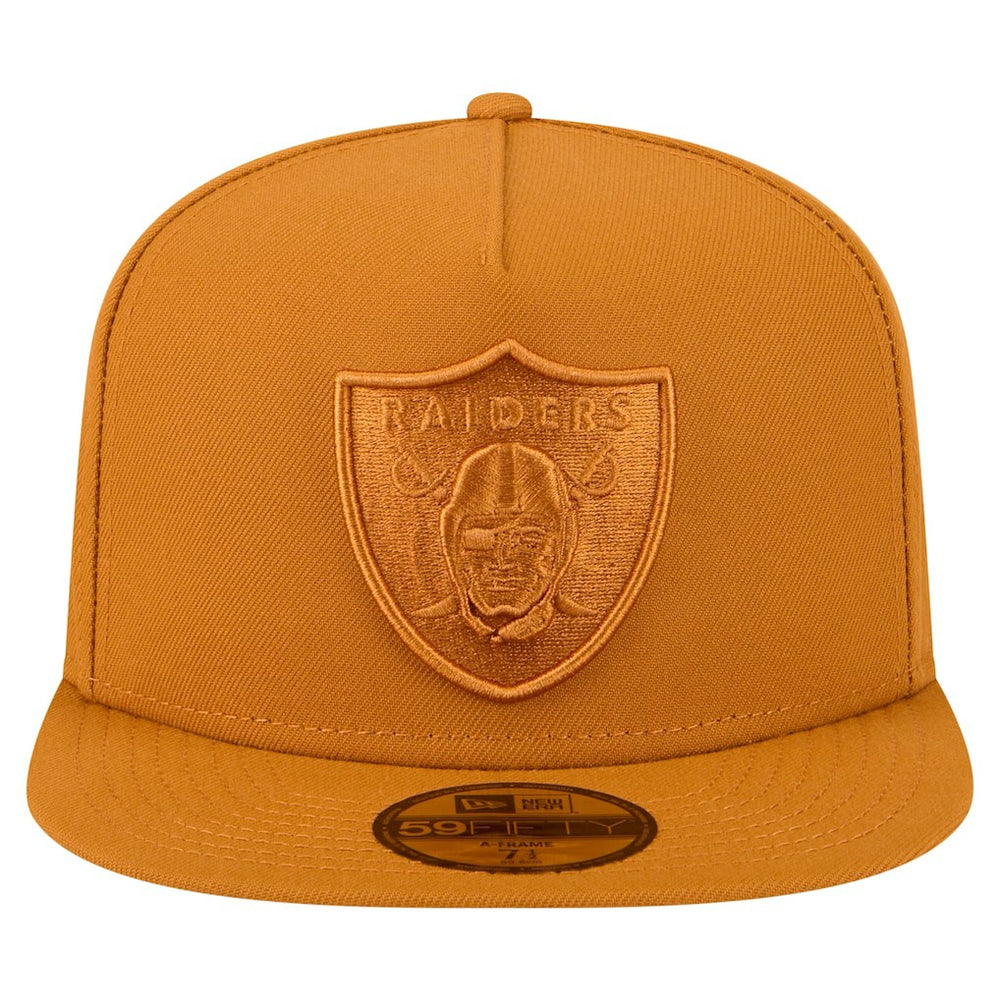 Las Vegas Raiders New Era Color Pack A-Frame 59FIFTY Fitted Hat - Brown Hats