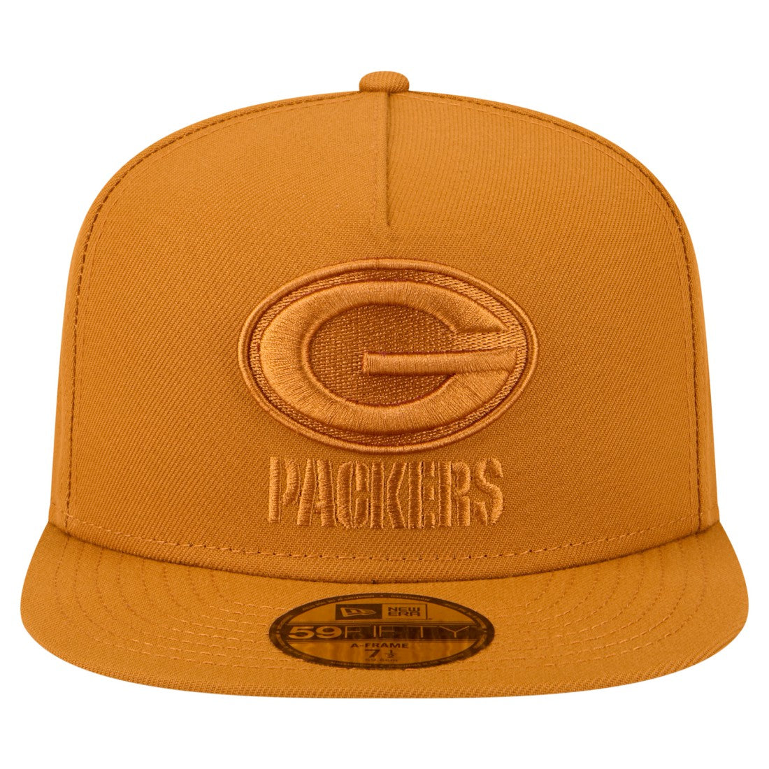 Green Bay Packers New Era Color Pack A-Frame 59FIFTY Fitted Hat - Brown Hats