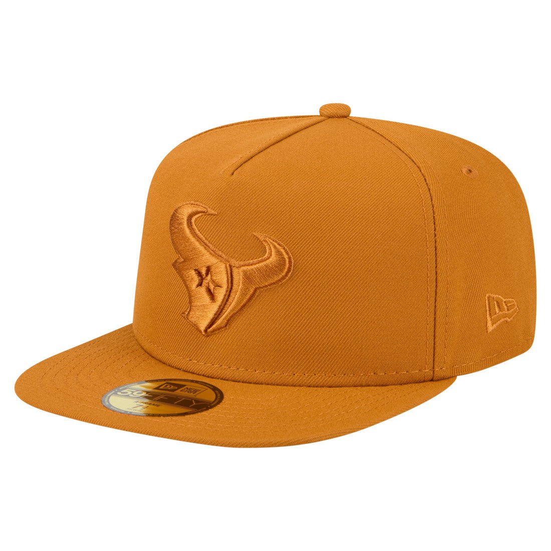 Houston Texans New Era Color Pack A-Frame 59FIFTY Fitted Hat - Brown Hats