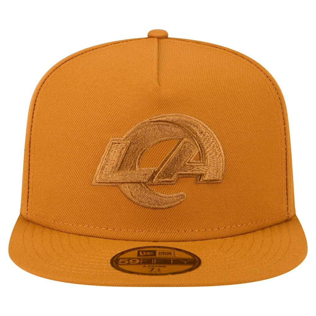 Los Angeles Rams New Era Color Pack A-Frame 59FIFTY Fitted Hat - Brown Hats