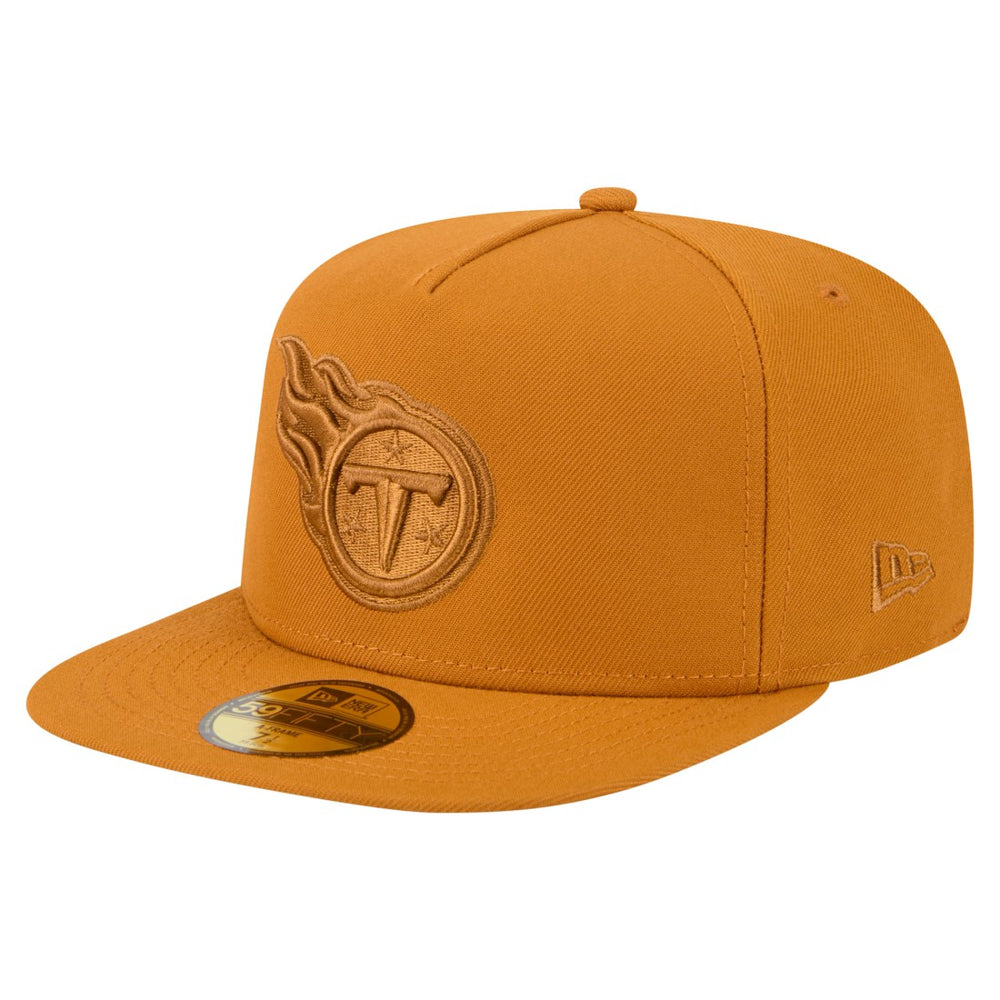 Tennessee Titans New Era Color Pack A-Frame 59FIFTY Fitted Hat - Brown Hats
