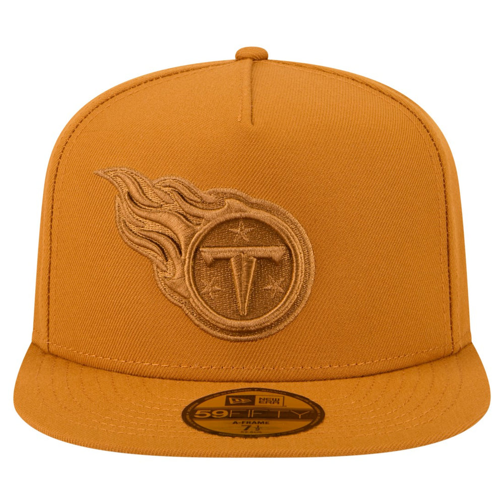 Tennessee Titans New Era Color Pack A-Frame 59FIFTY Fitted Hat - Brown Hats