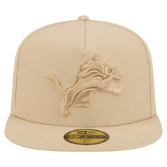 Detroit Lions New Era Color Pack A-Frame 59FIFTY Fitted Hat - Light Beige Hats