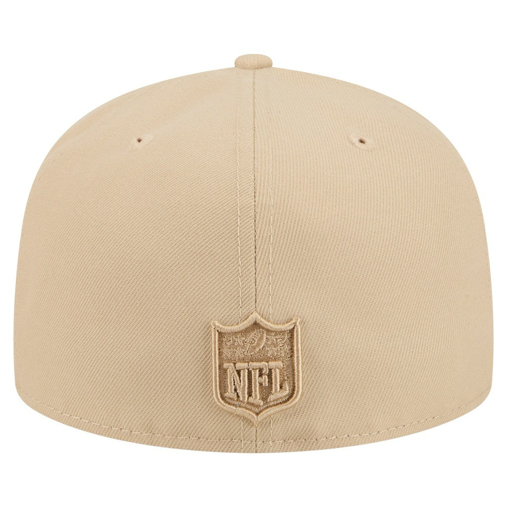 Detroit Lions New Era Color Pack A-Frame 59FIFTY Fitted Hat - Light Beige Hats
