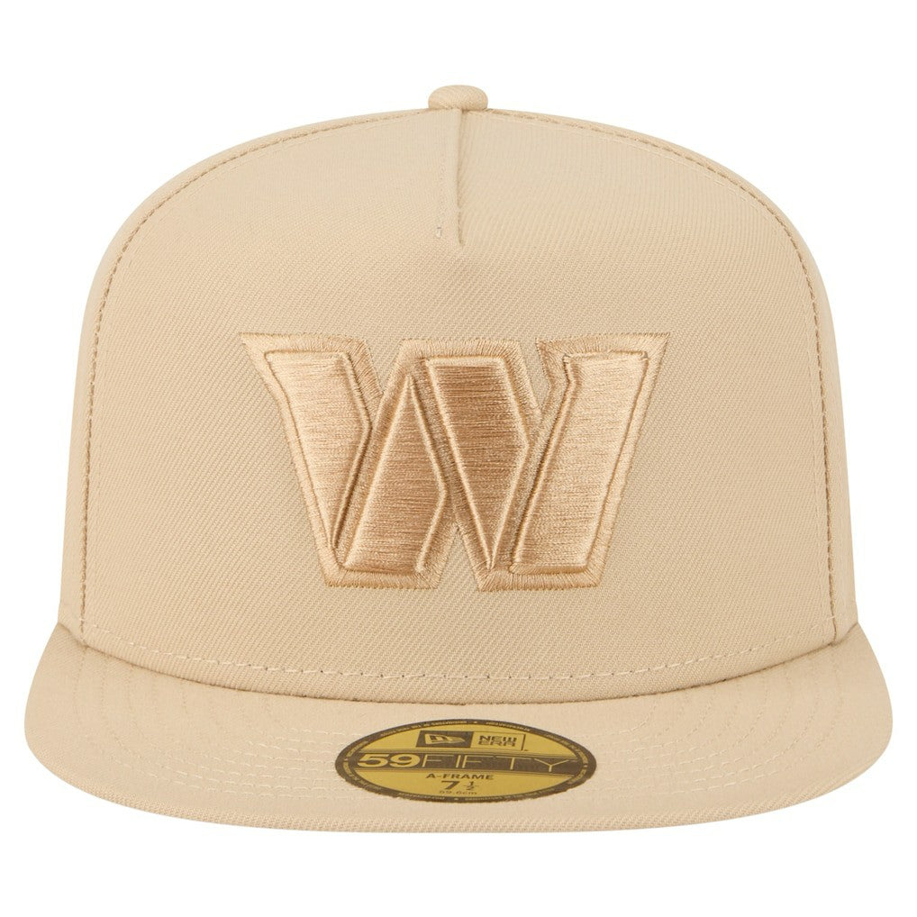 Washington Commanders New Era Color Pack A-Frame 59FIFTY Fitted Hat - Light Beige Hats