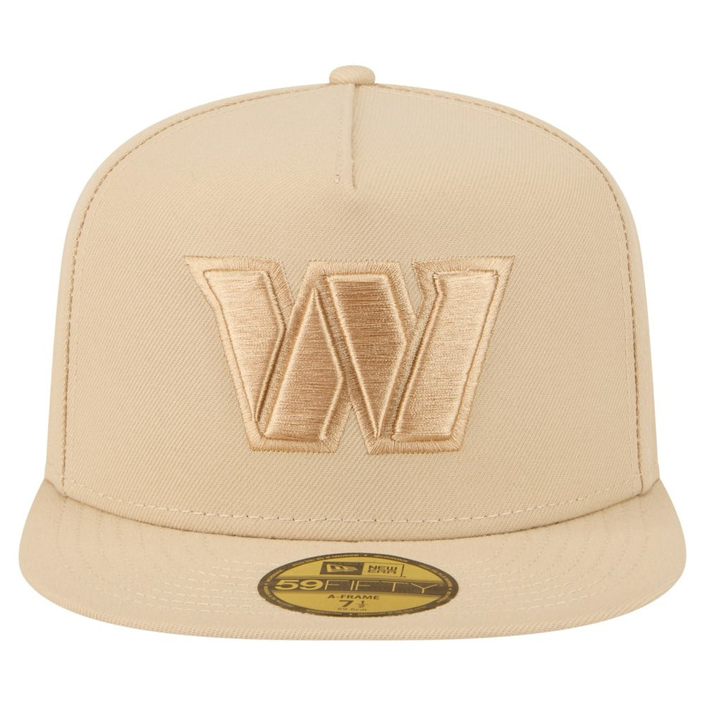 Washington Commanders New Era Color Pack A-Frame 59FIFTY Fitted Hat - Light Beige Hats