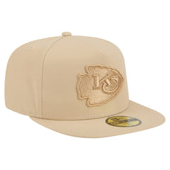 Kansas City Chiefs New Era Color Pack A-Frame 59FIFTY Fitted Hat - Light Beige Hats