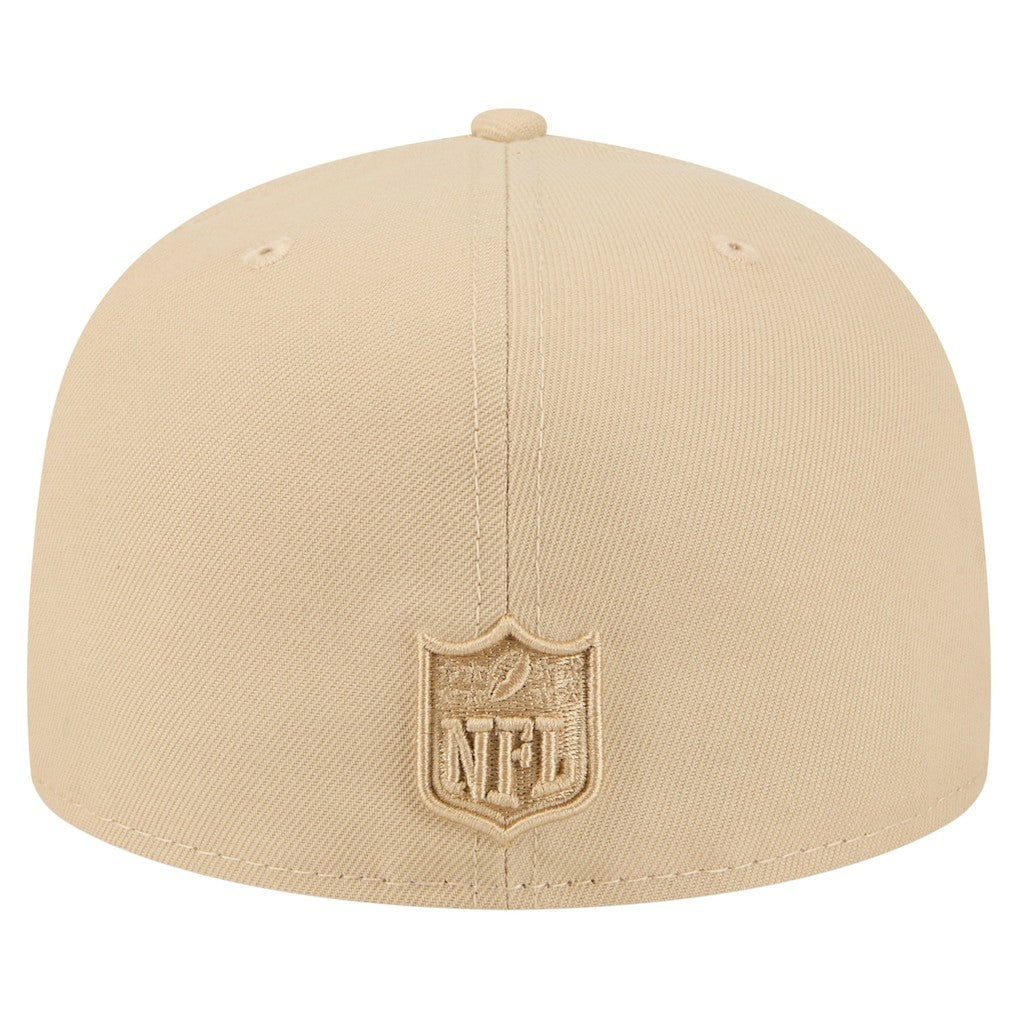 Los Angeles Chargers New Era Color Pack A-Frame 59FIFTY Fitted Hat - Beige Hats