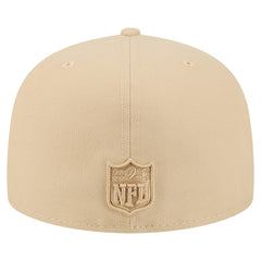 Los Angeles Chargers New Era Color Pack A-Frame 59FIFTY Fitted Hat - Beige Hats