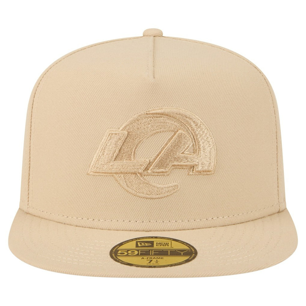 Los Angeles Rams New Era Color Pack A-Frame 59FIFTY Fitted Hat - Light Beige Hats