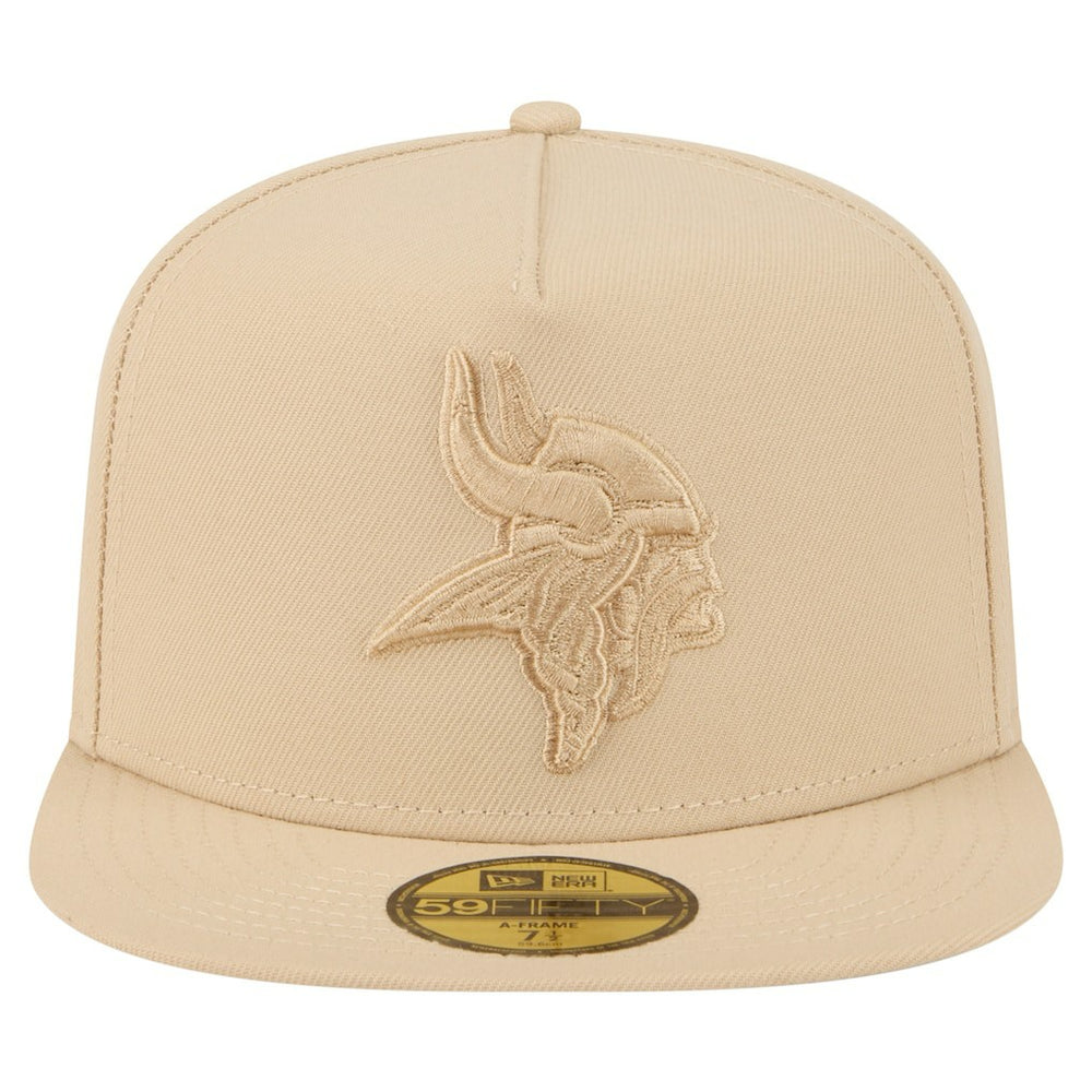 Minnesota Vikings New Era Color Pack A-Frame 59FIFTY Fitted Hat - Light Beige Hats