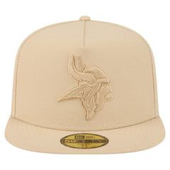 Minnesota Vikings New Era Color Pack A-Frame 59FIFTY Fitted Hat - Light Beige Hats