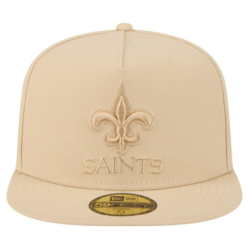 New Orleans Saints New Era Color Pack A-Frame 59FIFTY Fitted Hat - Light Beige Hats
